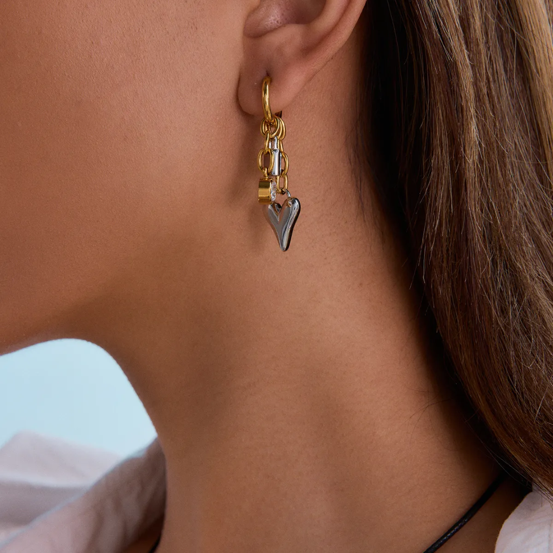 Gala Statement Dual Colour Earrings