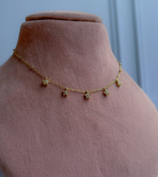 Barbelle Flower Charm Necklace