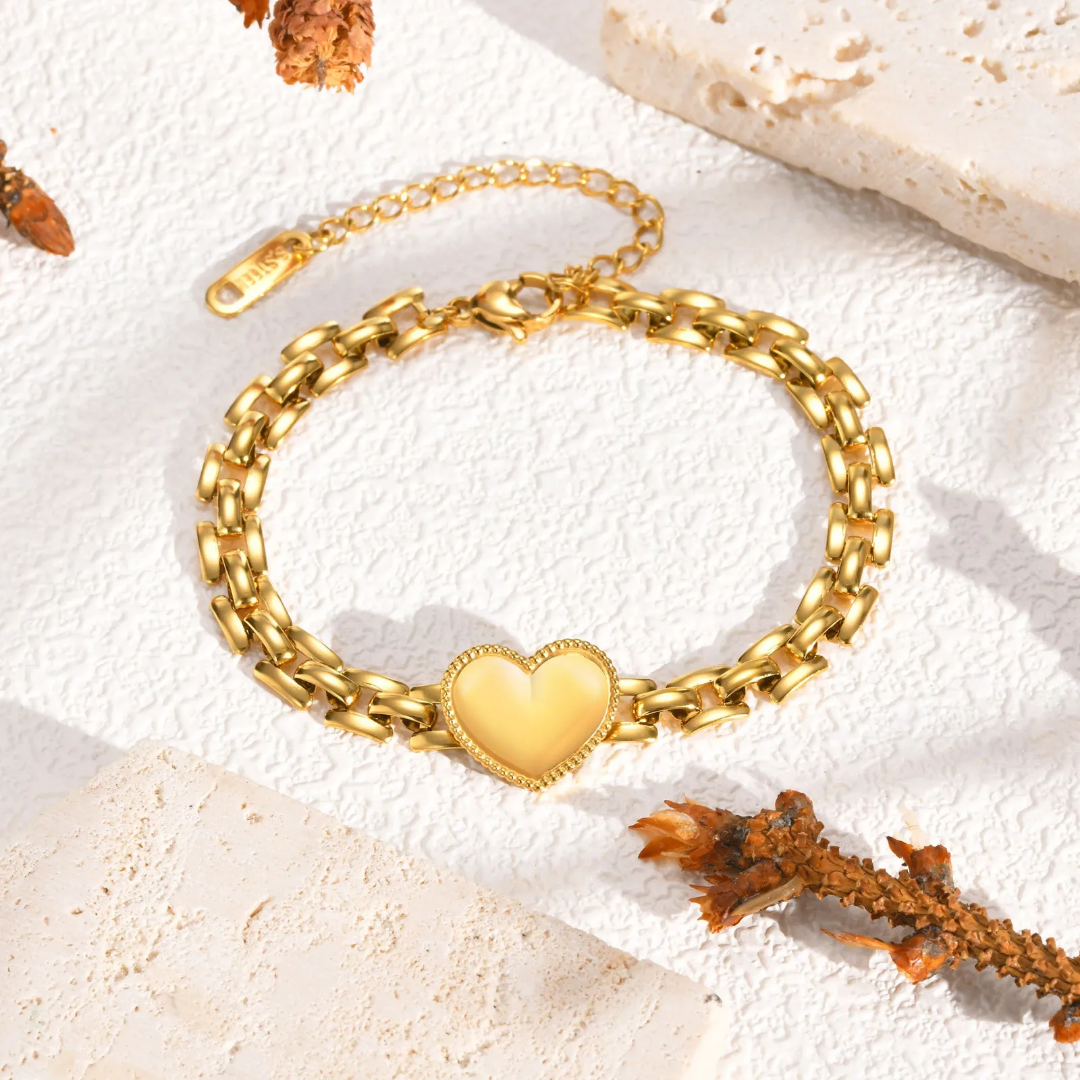 Wistle Heart Linked Bracelet✨