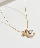 Dreamy White Moon Diamond Necklace