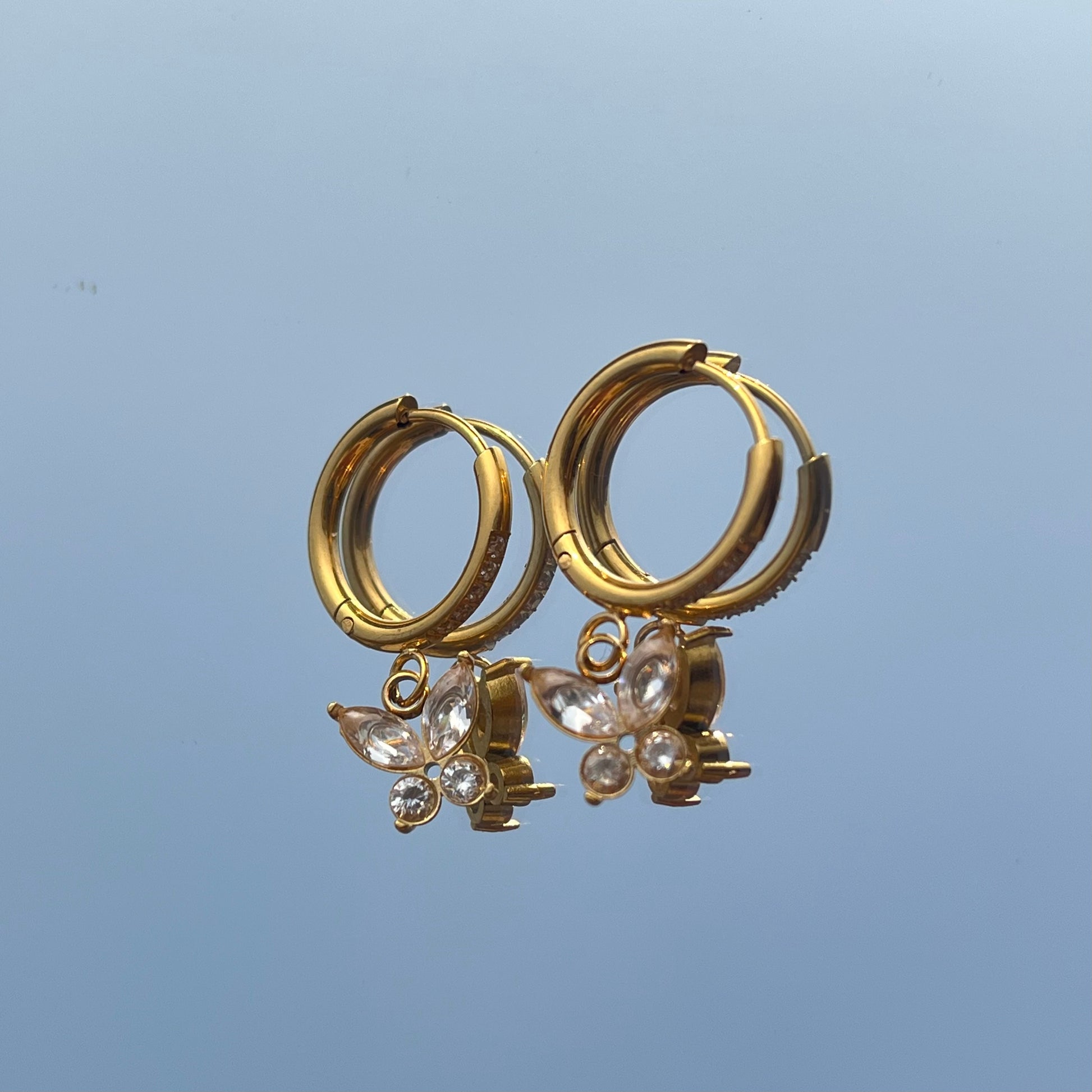 Tilley Butterfly Diamond Huggies