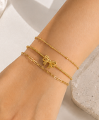 Ella Cute Bow Gold Cuff