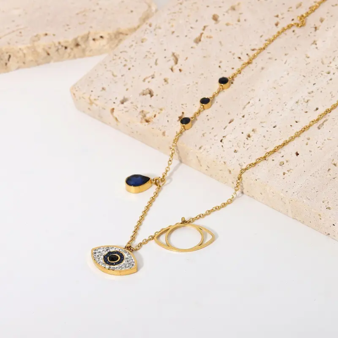 Mioni Evil Eye Gold Necklace