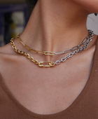 Stylish Dual Safety Pin Necklace