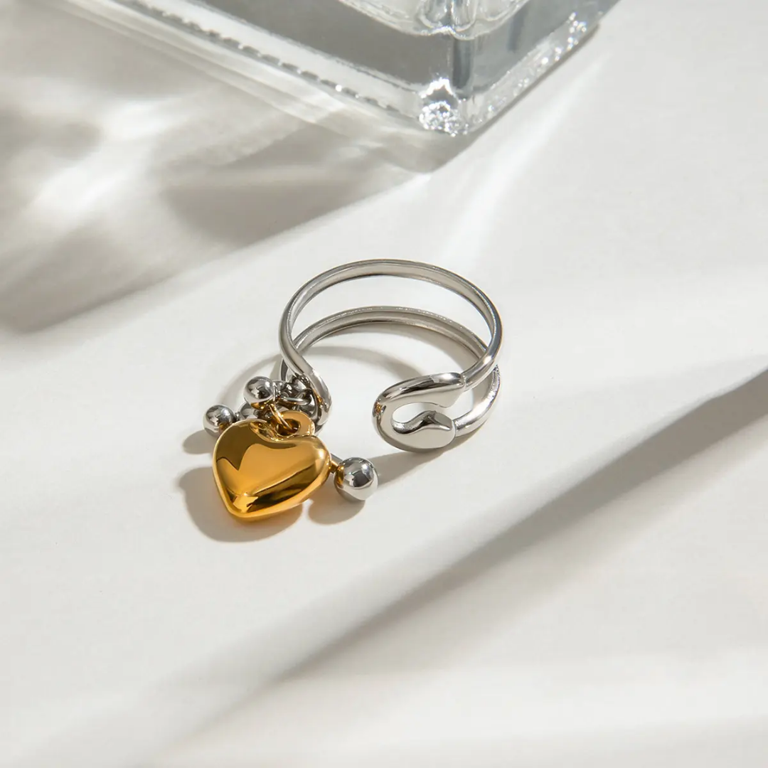 Hanging Heart Beautiful Ring