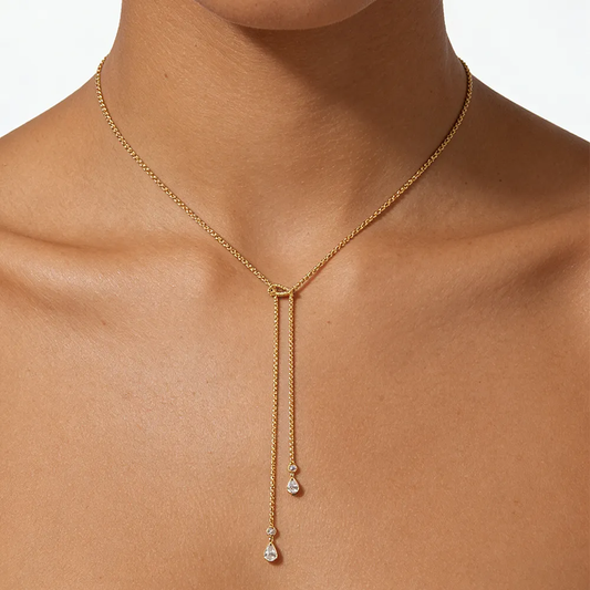 Savanna Long Diamond Drop Necklace✨
