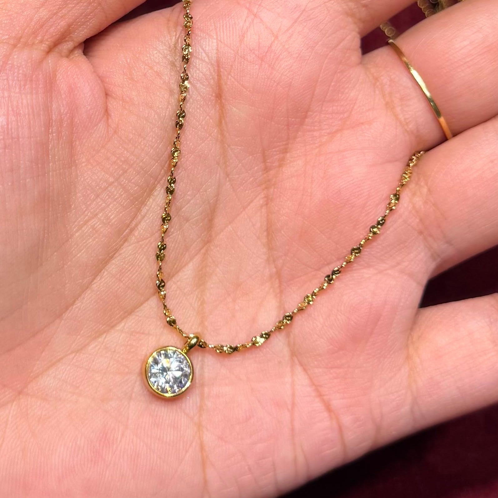 Drica Round Diamond Necklace