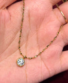 Drica Round Diamond Necklace
