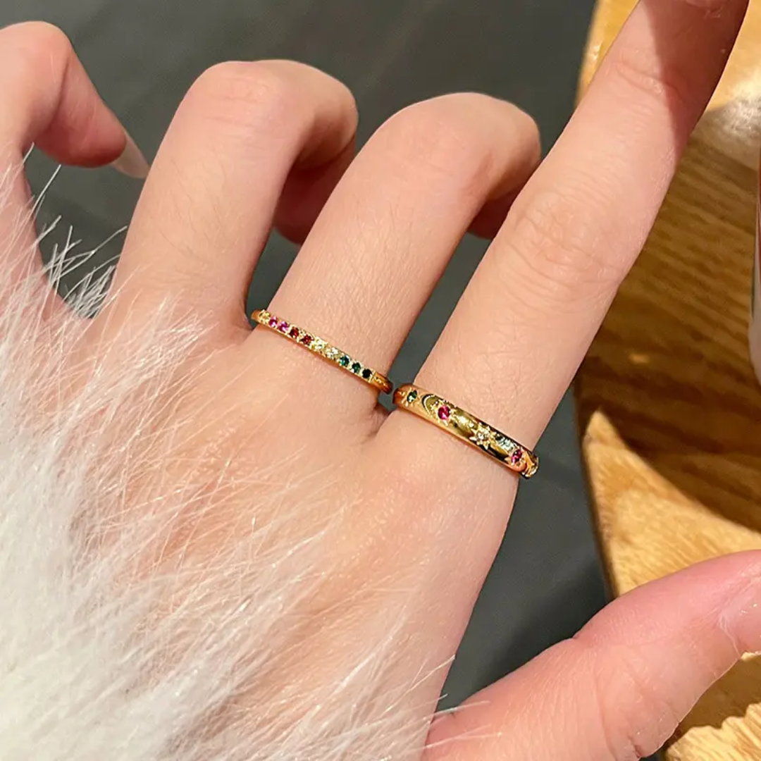 Wiser Multicolor Gold Ring