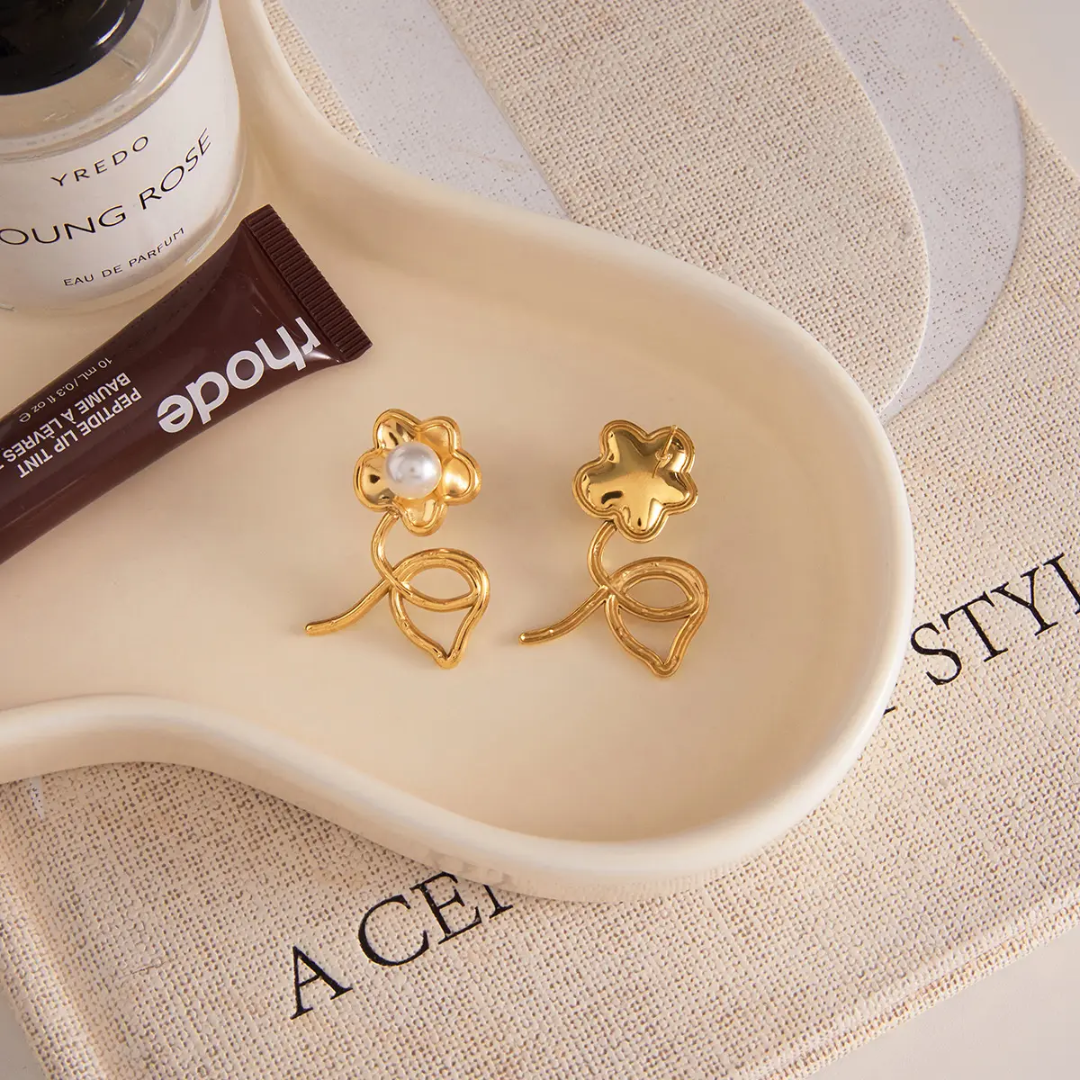 Flower of Spring Pearl Earrings