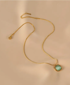 Ocean Blue Square Necklace