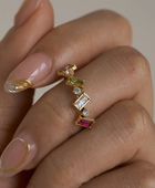 Honey Glow Multicolour Gold Ring