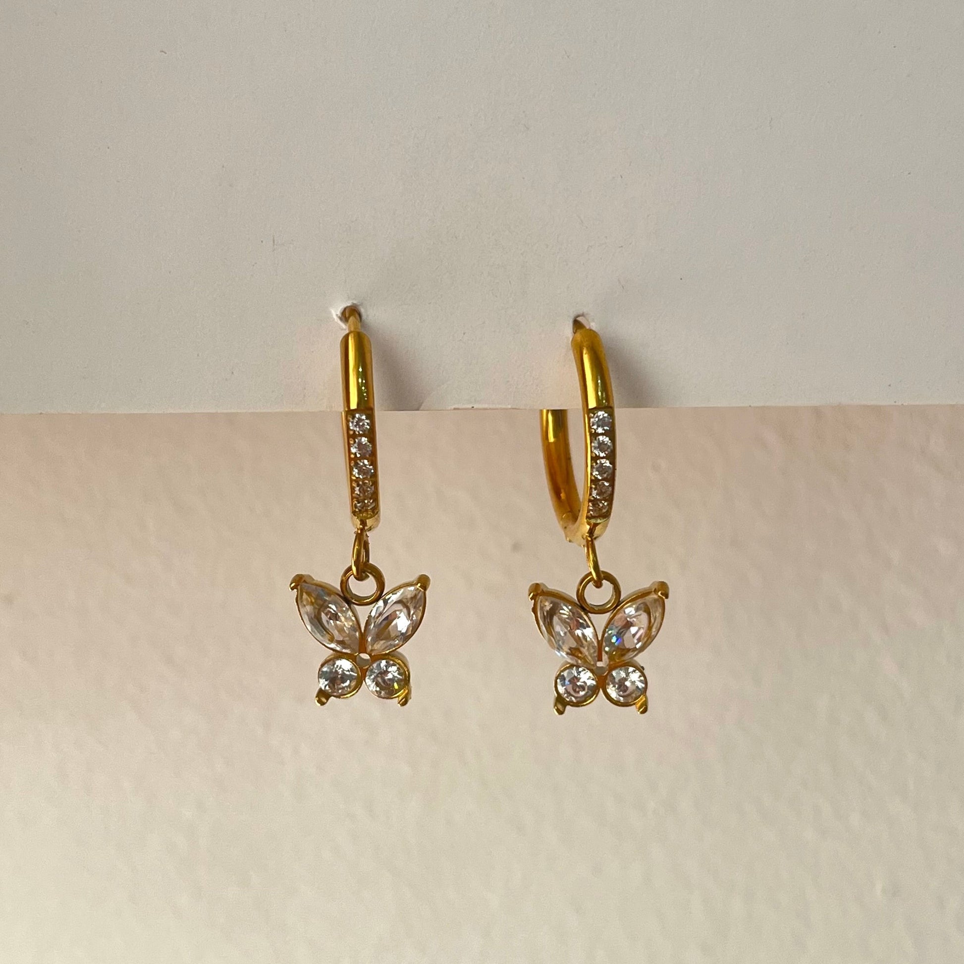 Tilley Butterfly Diamond Huggies