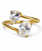 Pear Oval Dual Diamond Ring
