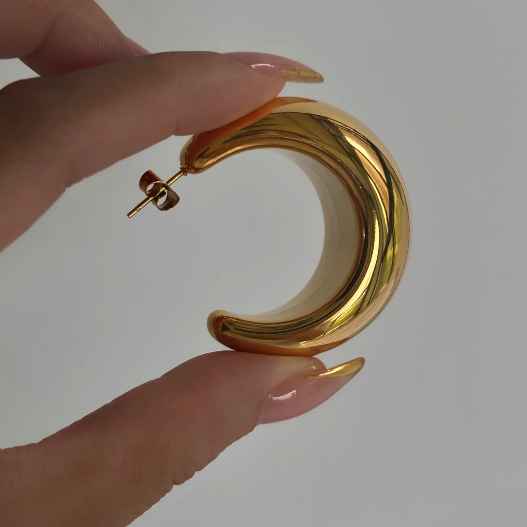 Half Moon Bold Hoops✨