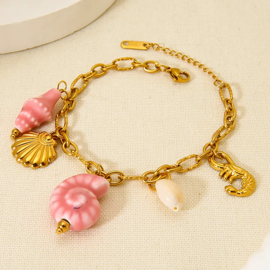 Candy Colours Shell Charm Bracelets