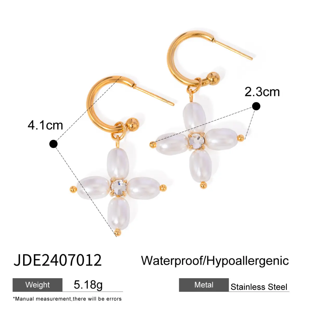 Atlive Pearl Flower Earrings
