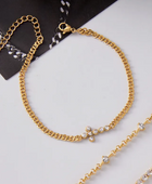 Glow Diamond Cross Bracelet
