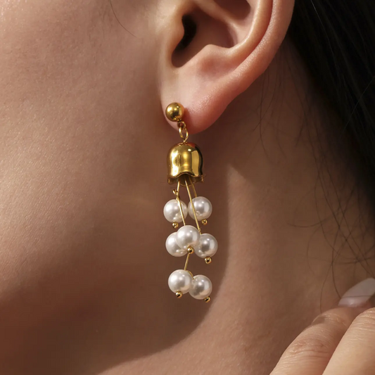 Growing  Pearl Jhumar Earrings