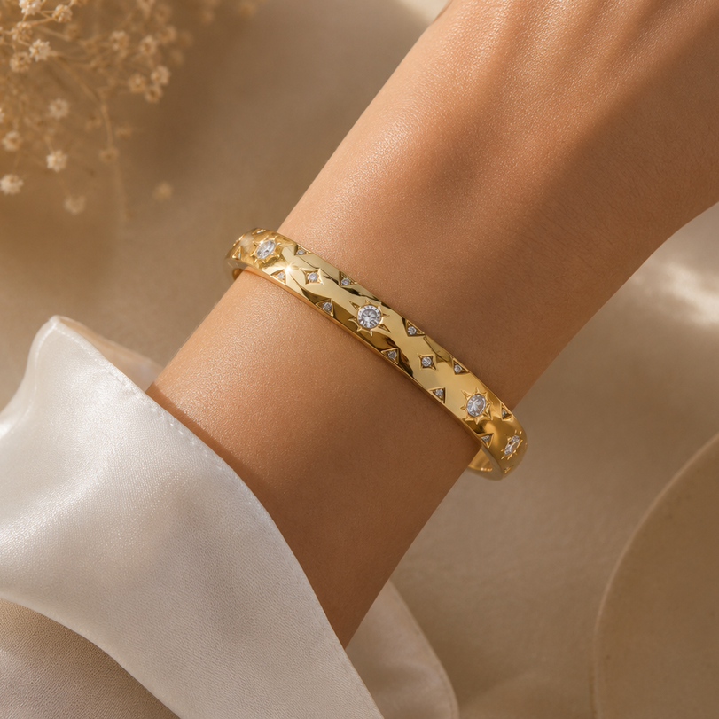 Leina Stars Gold Cuff