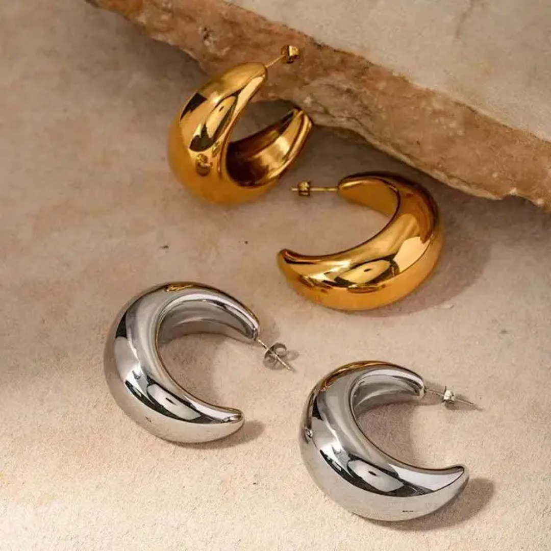 Half Moon Bold Hoops✨