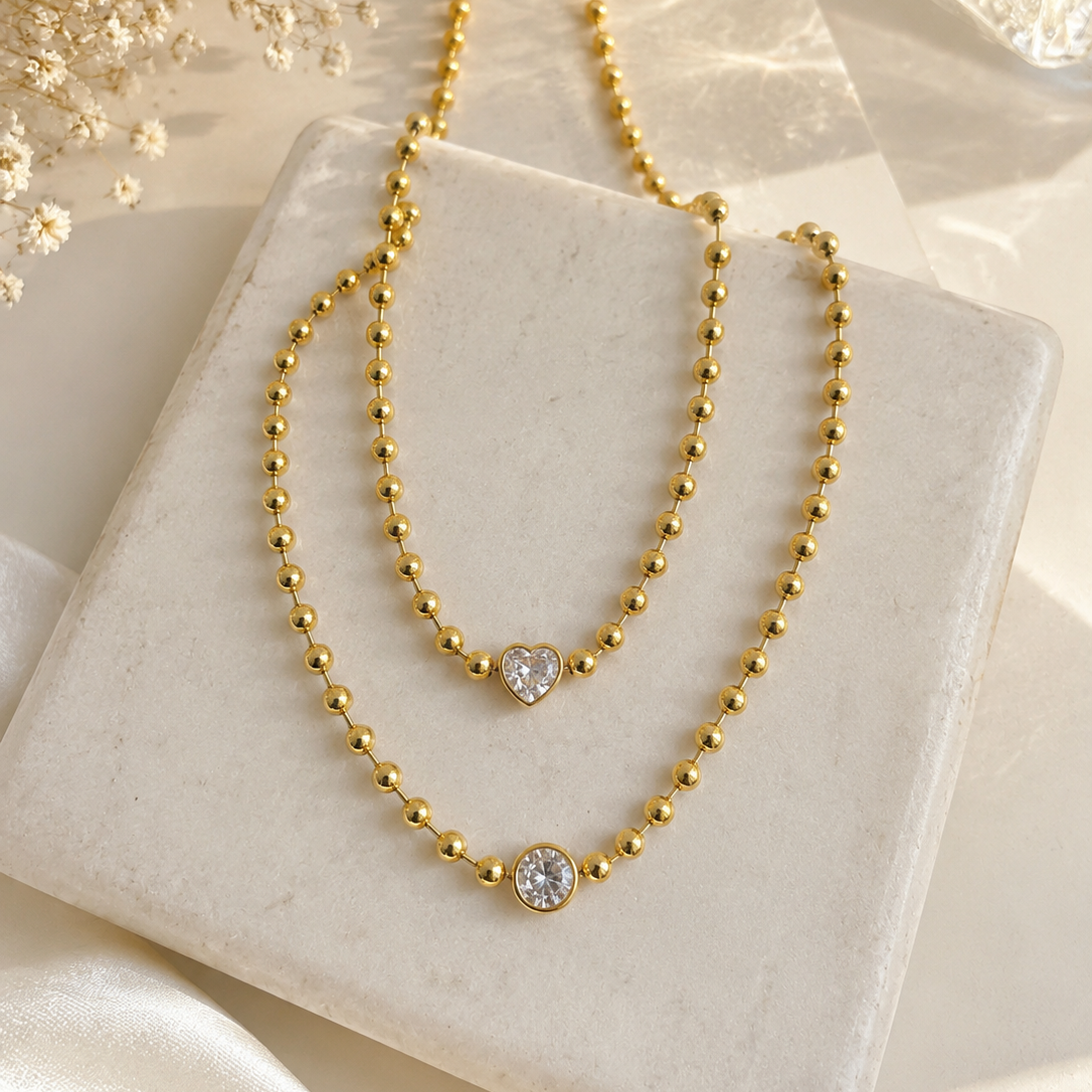 Shion Beaded Diamond Necklace