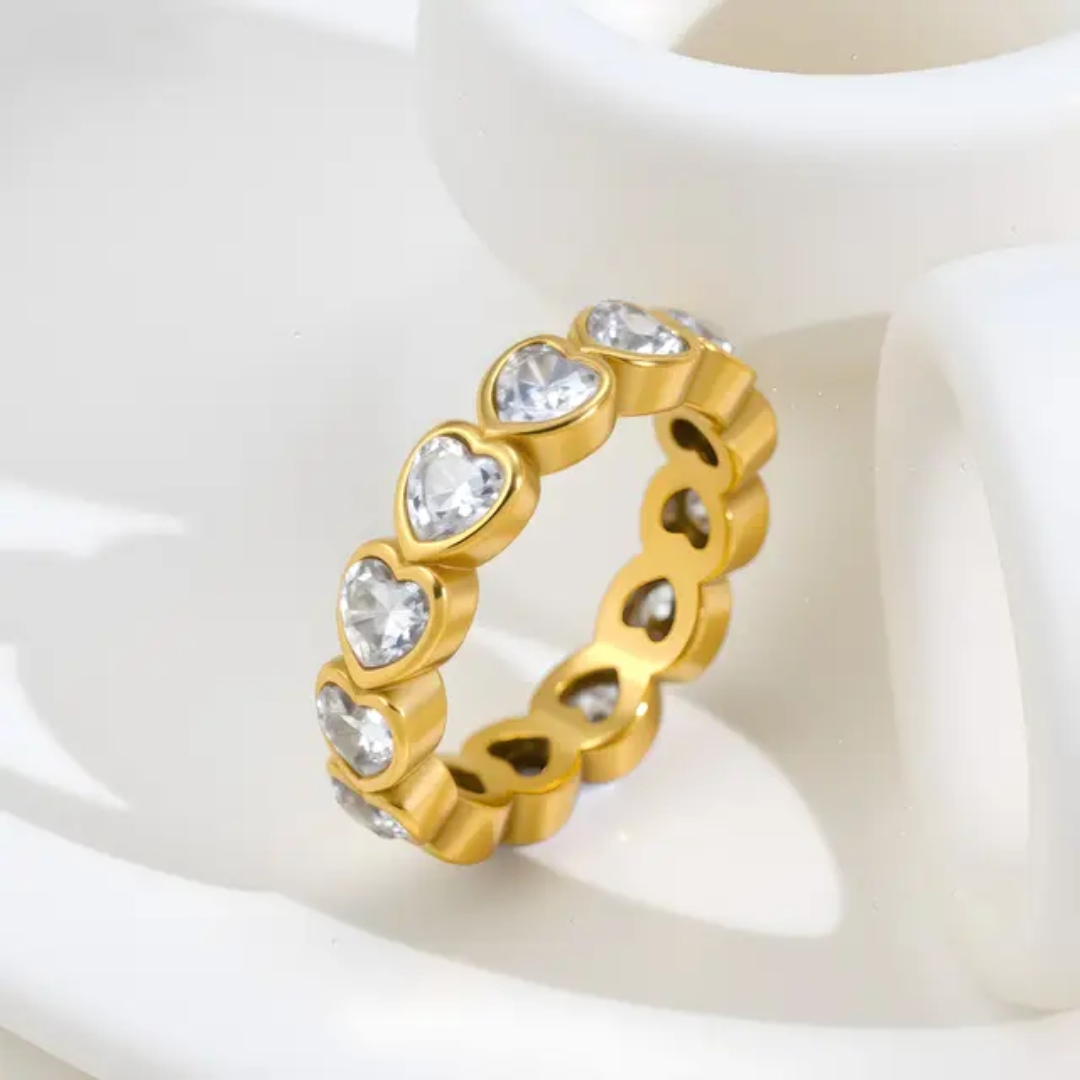 Zoya Crown Heart Gold Ring