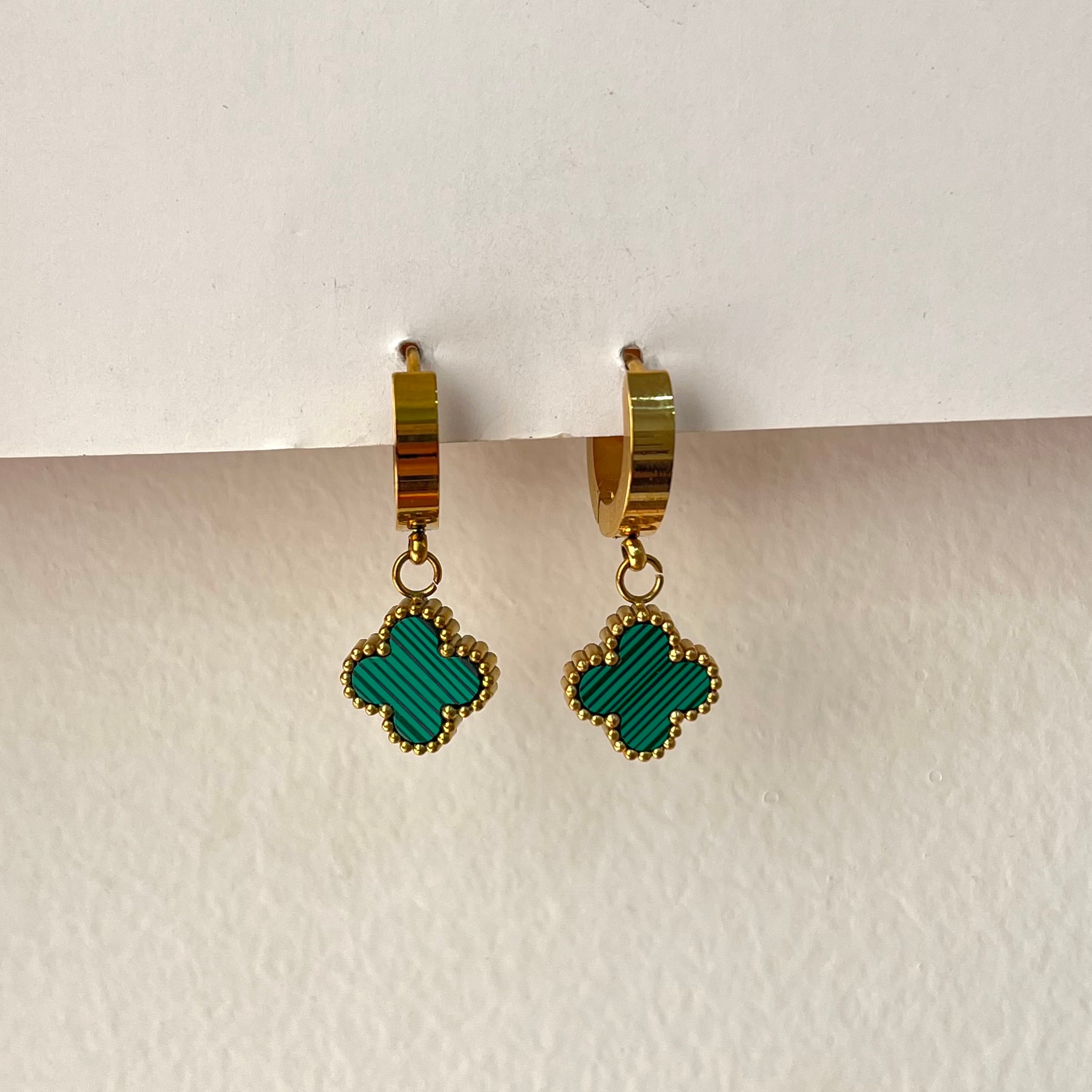 Werami Green Clover Earrings