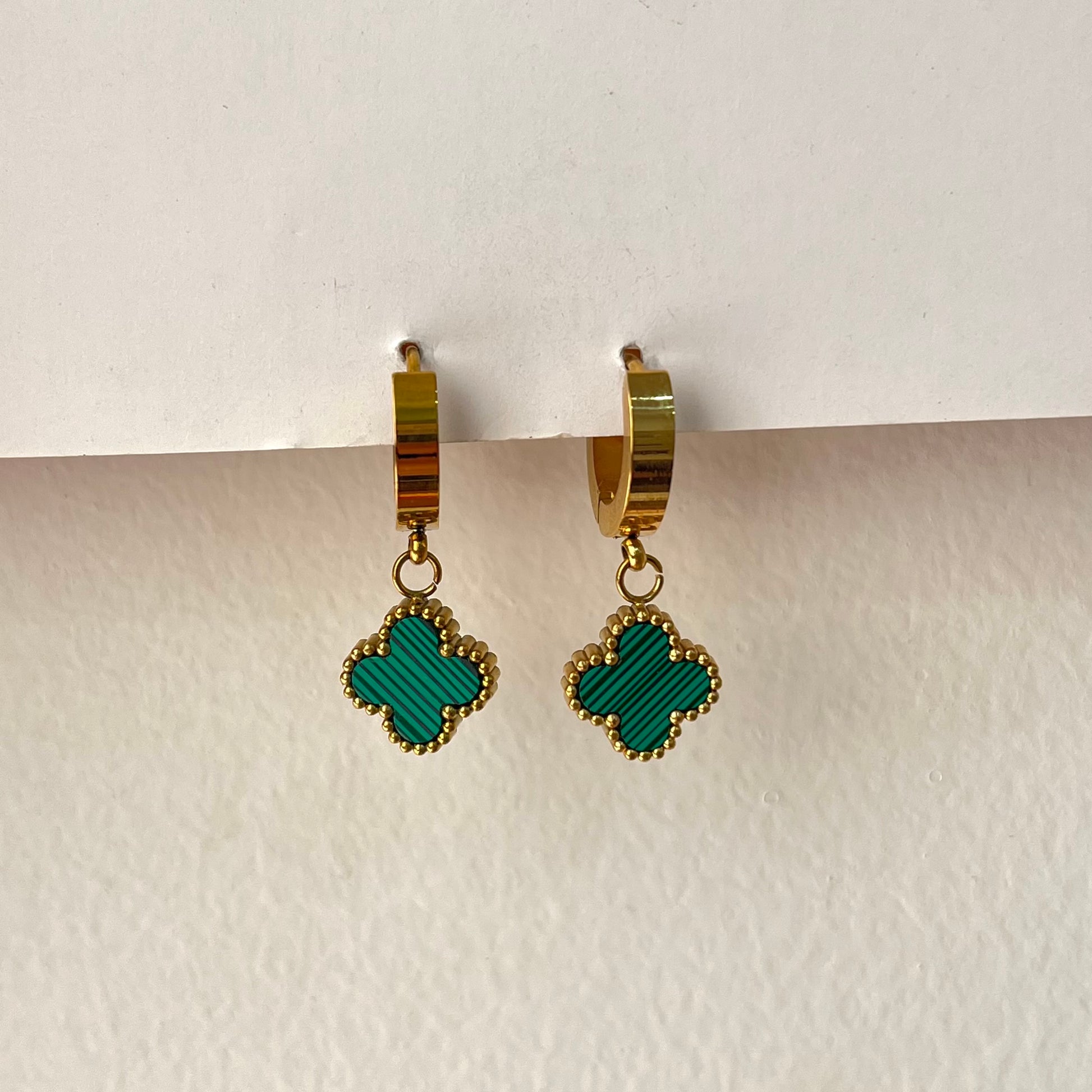Werami Green Clover Earrings