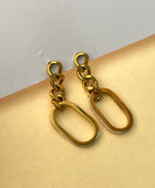Linking Statement Gold Earrings