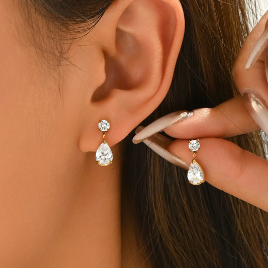 Oshi Drop Diamond Studs