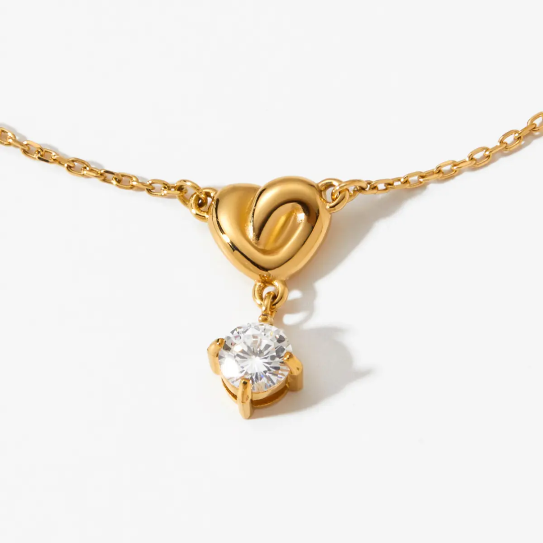 Knotty Heart Diamond Necklace