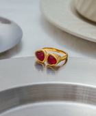 Blush love Red Hearts Ring