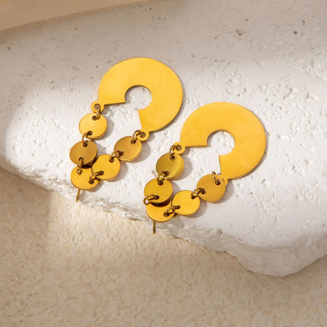 Yoshi Gold Statement Earrings❤️