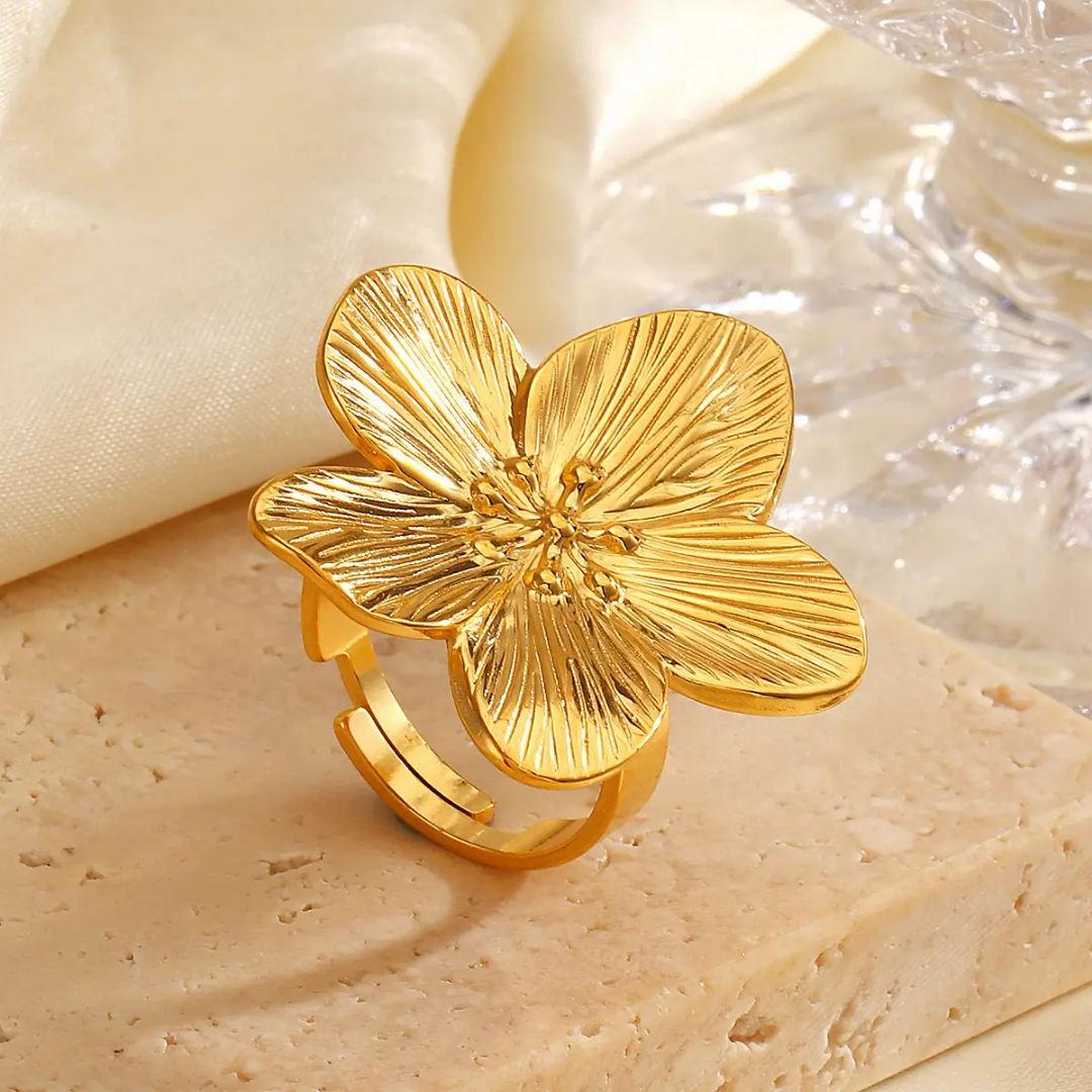 Bugina Big Flower Rings✨