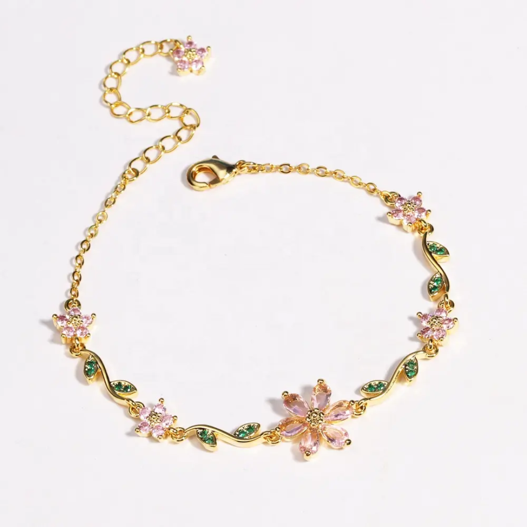 Penelpii Pink Flower Bracelet