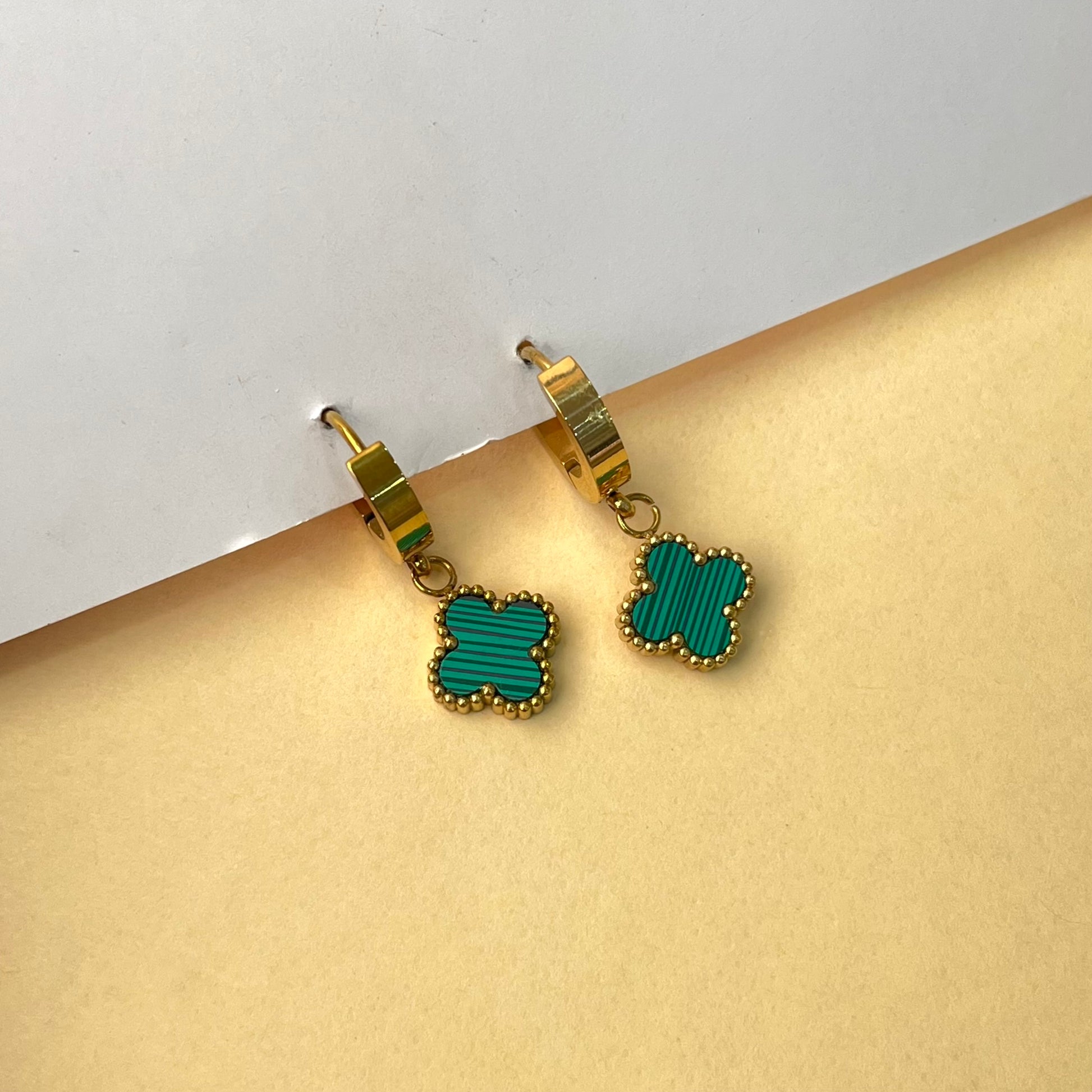 Werami Green Clover Earrings