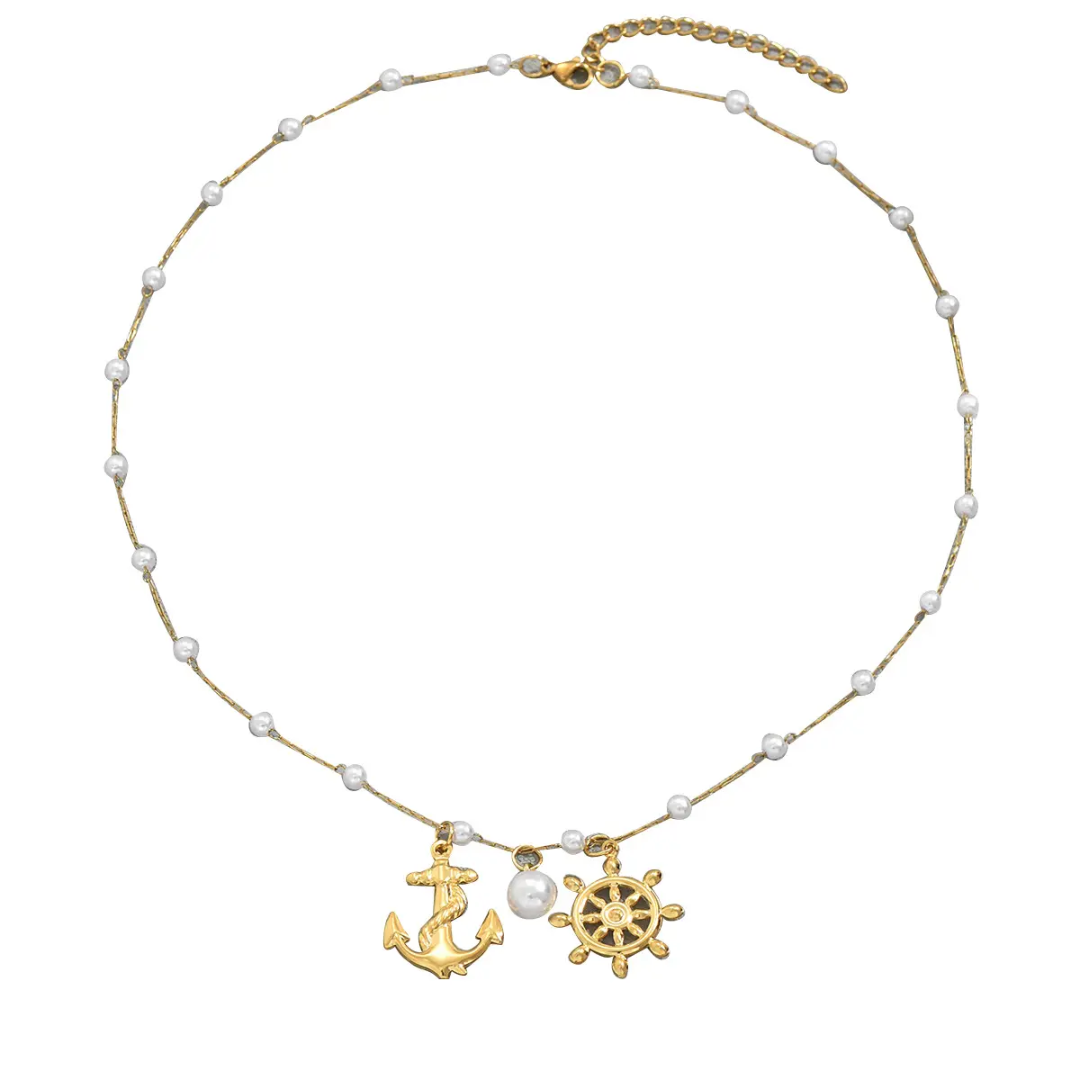 Anchor Shell Pearl Necklace