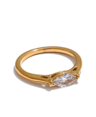 Greisha Mini Solitaire Gold Ring