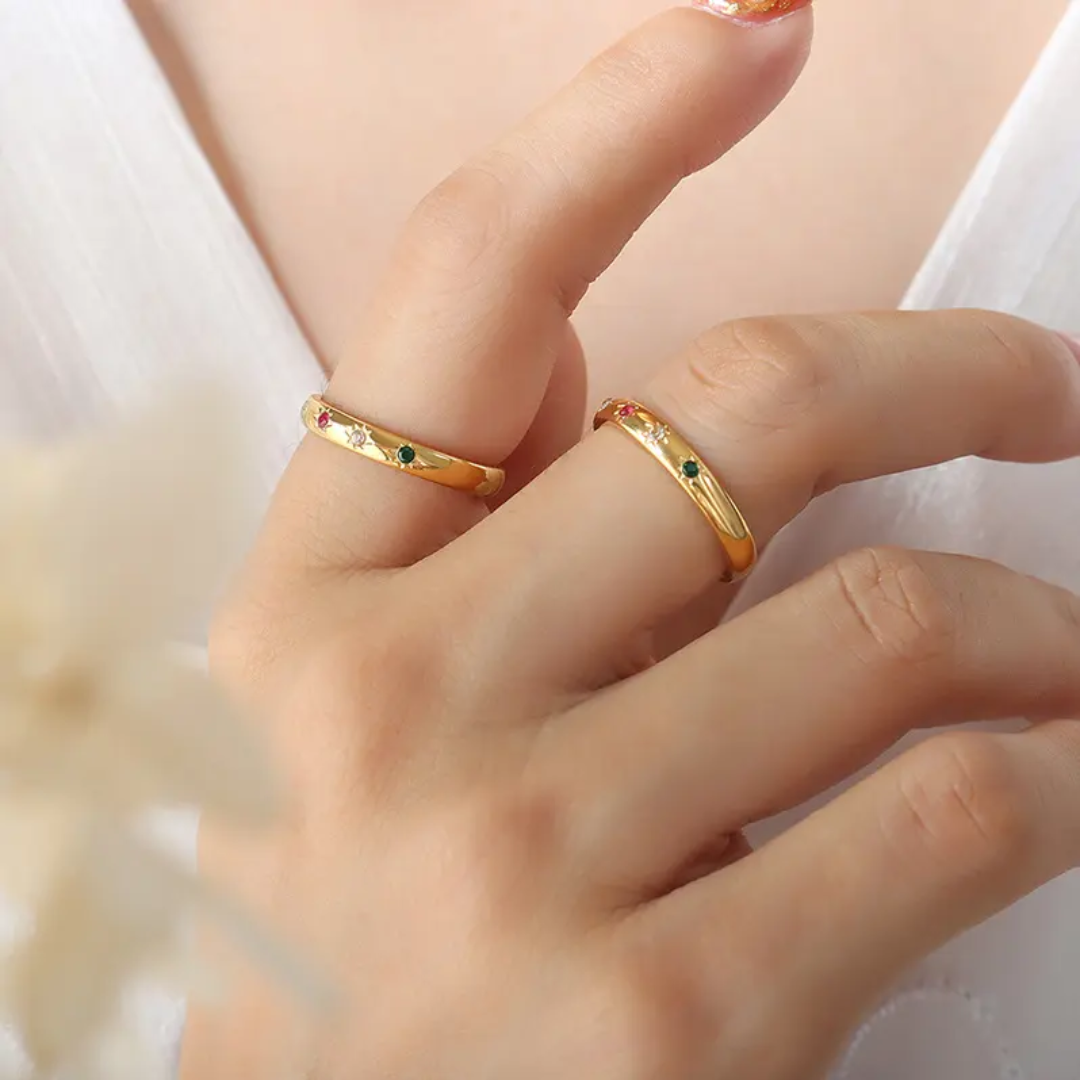 Wiser Multicolor Gold Ring