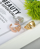 Hugging Heart Gold Ring