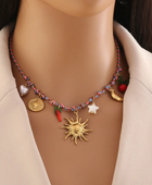 Miami Beach Red Charm Necklace