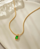 Mini Ema Emerald Necklace