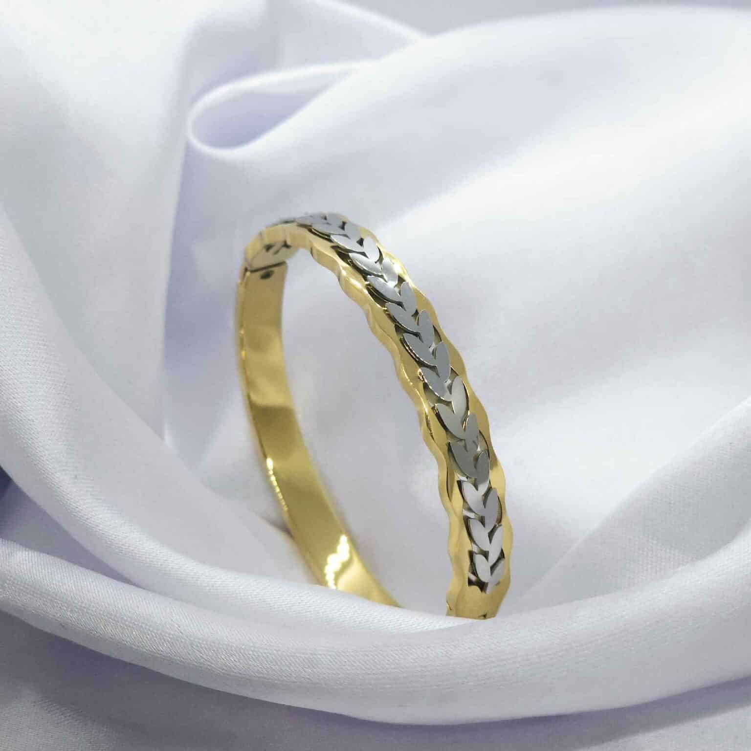 Ahana Leaf Dual Colour Cuff