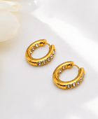 Wemil Diamond Round Hoops