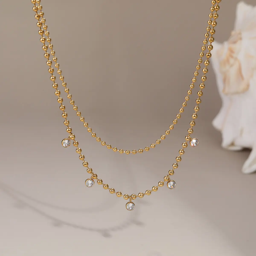 Mahira Layered Drop Necklace