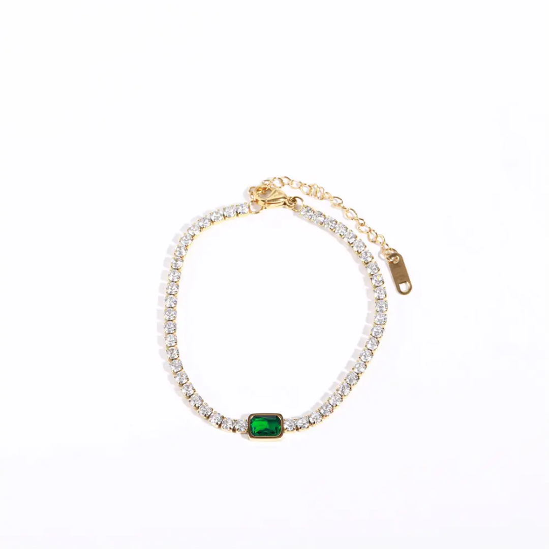 Lisa Emerald Tennis Bracelet