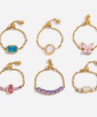 Helia Chain Cute Diamond Rings