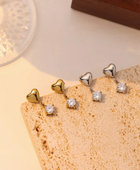 Belio Mini Heart Diamond Earrings