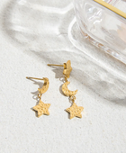 Moon Stary Asymmetrical Earrings